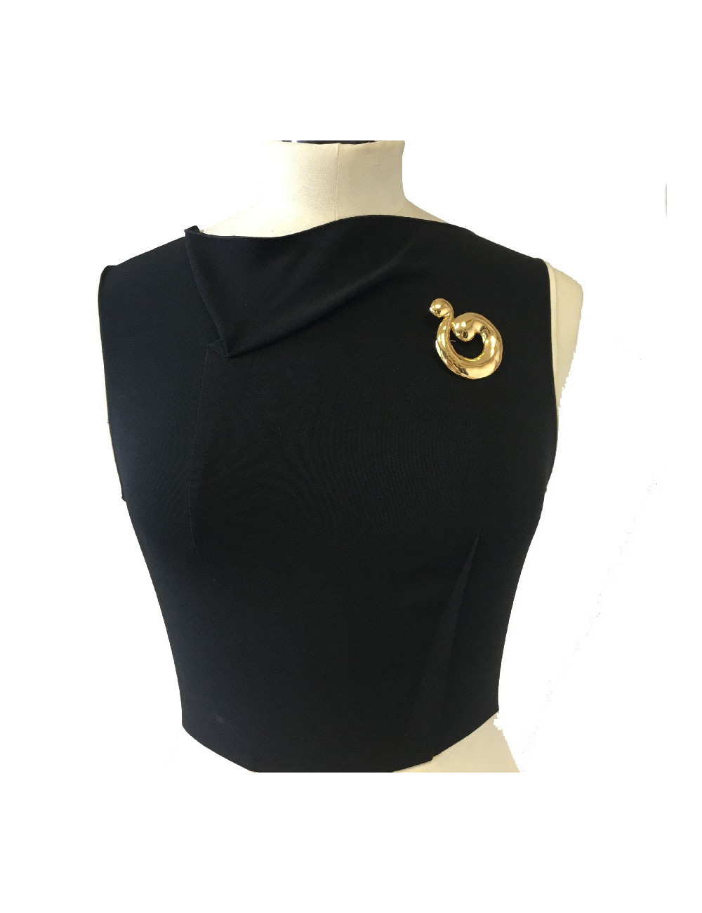 XXX Broche YSL YVES SAINT Vintage en métal doré