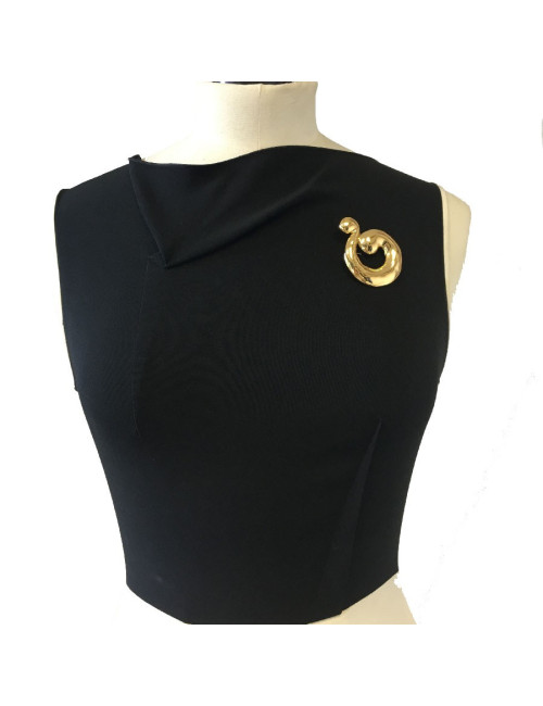 YVES SAINT LAURENT YSL Vintage gilded brooch