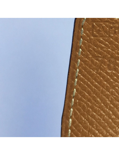 Ceinture HERMES T78 réversible cuir box noir et cuir epsom gold