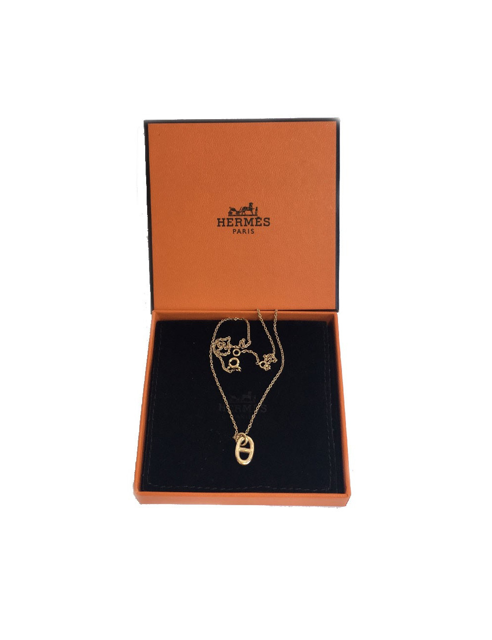 Collier HERMES or jaune