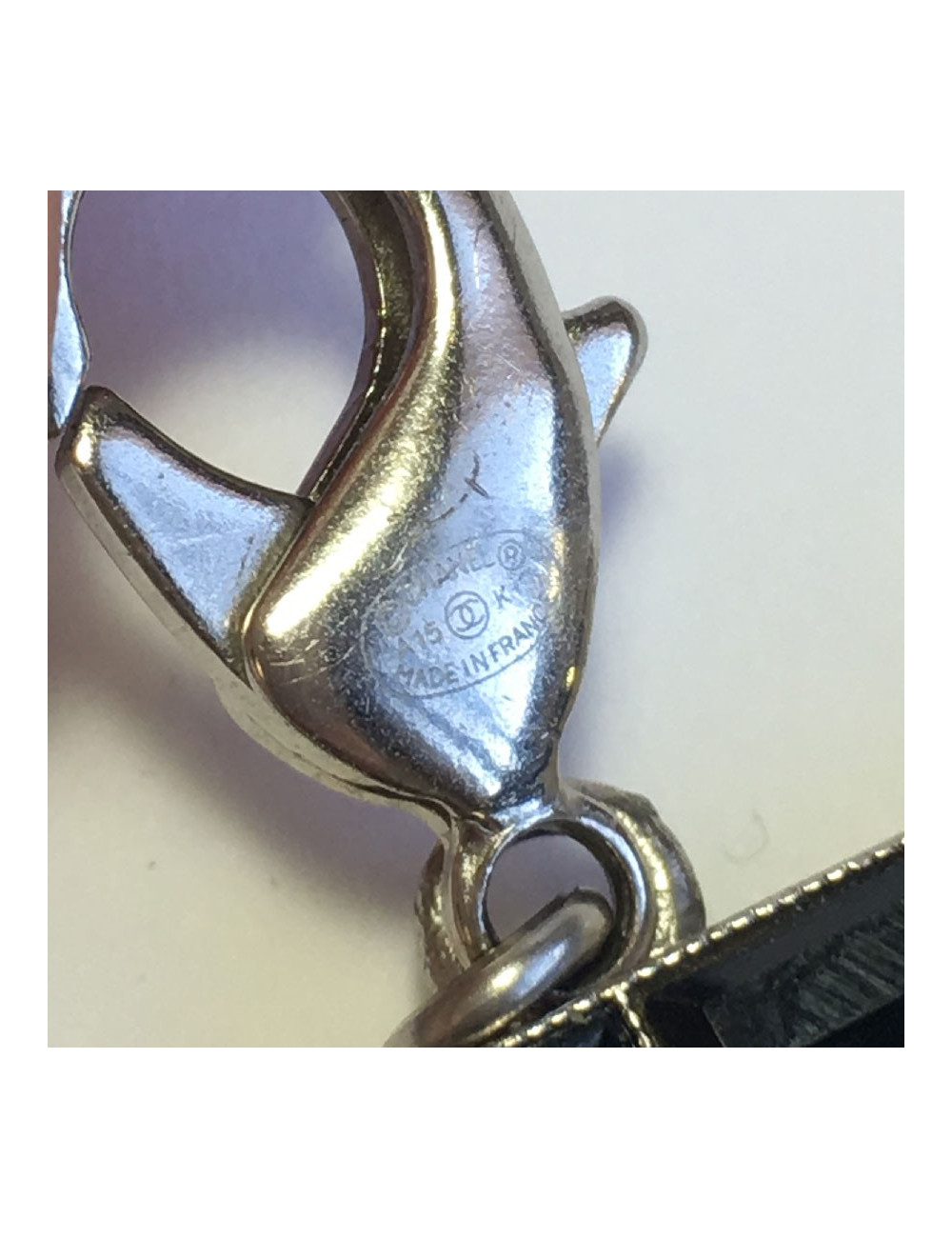 CHANEL Couture articulated cuff bracelet in matte silver metal set with Swarovski rhinestones