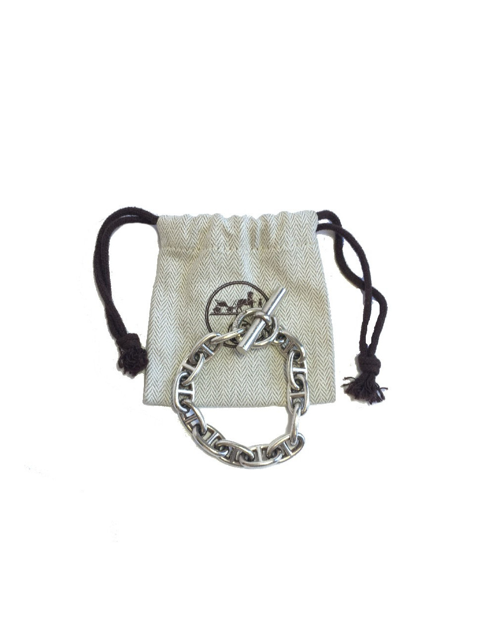 Bracelet chaîne d'ancre HERMES en argent 