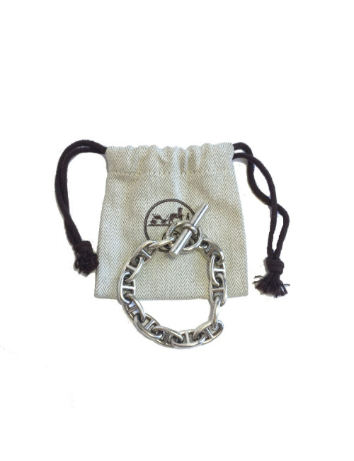 Bracelet chaîne d'ancre HERMES en argent 