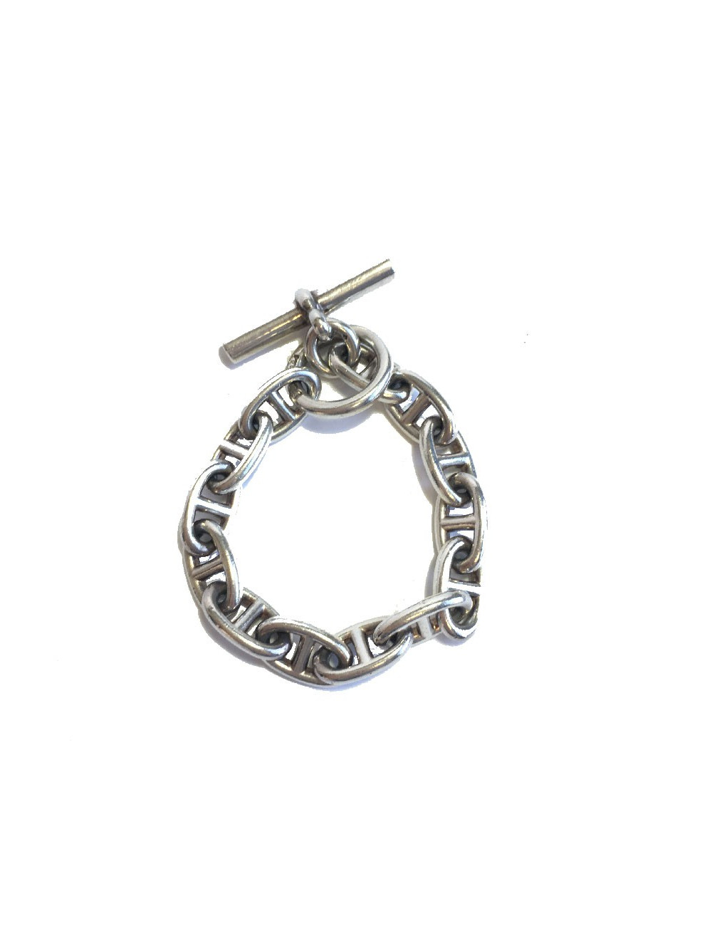 Bracelet chaîne d'ancre HERMES en argent 