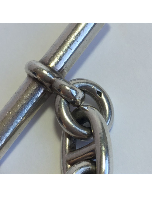 Bracelet chaîne d'ancre HERMES en argent 