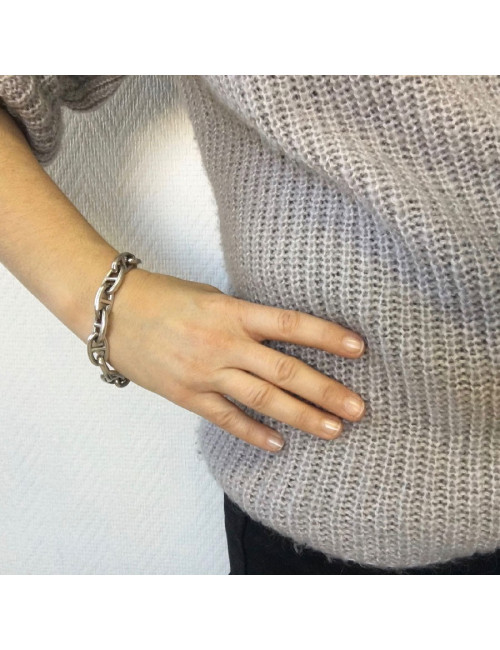 HERMES Bracelet 'chaîne d'ancre' in sterling silver