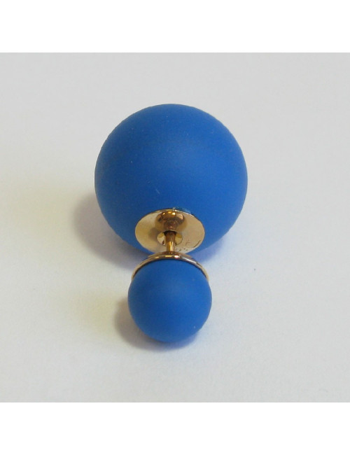 Boucle d'oreille clou "Tribales" DIOR en gomme bleue