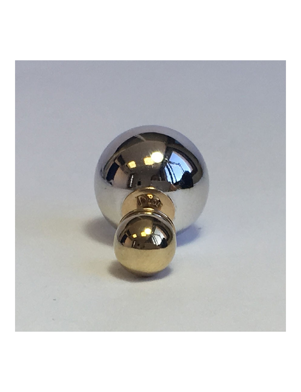 DIOR 'Tribales' stud earring in silver and gilt metal