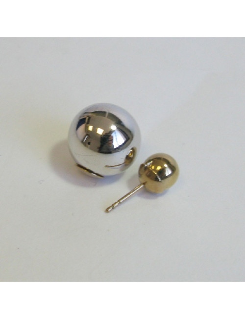 DIOR 'Tribales' stud earring in silver and gilt metal