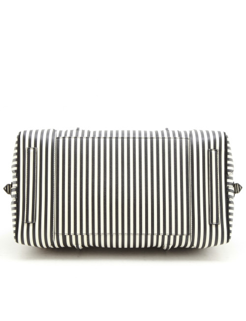 GIVENCHY weekend bag in black striped white leather