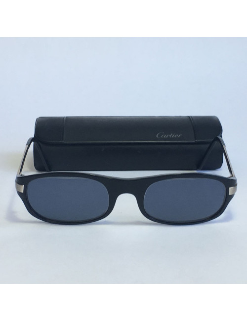 Lunettes de soleil CARTIER en plastique noir avec correction