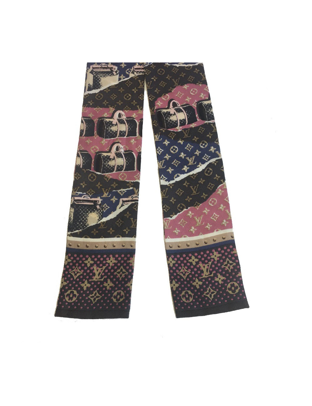 Twilly LOUIS VUITTON en soie motif LV