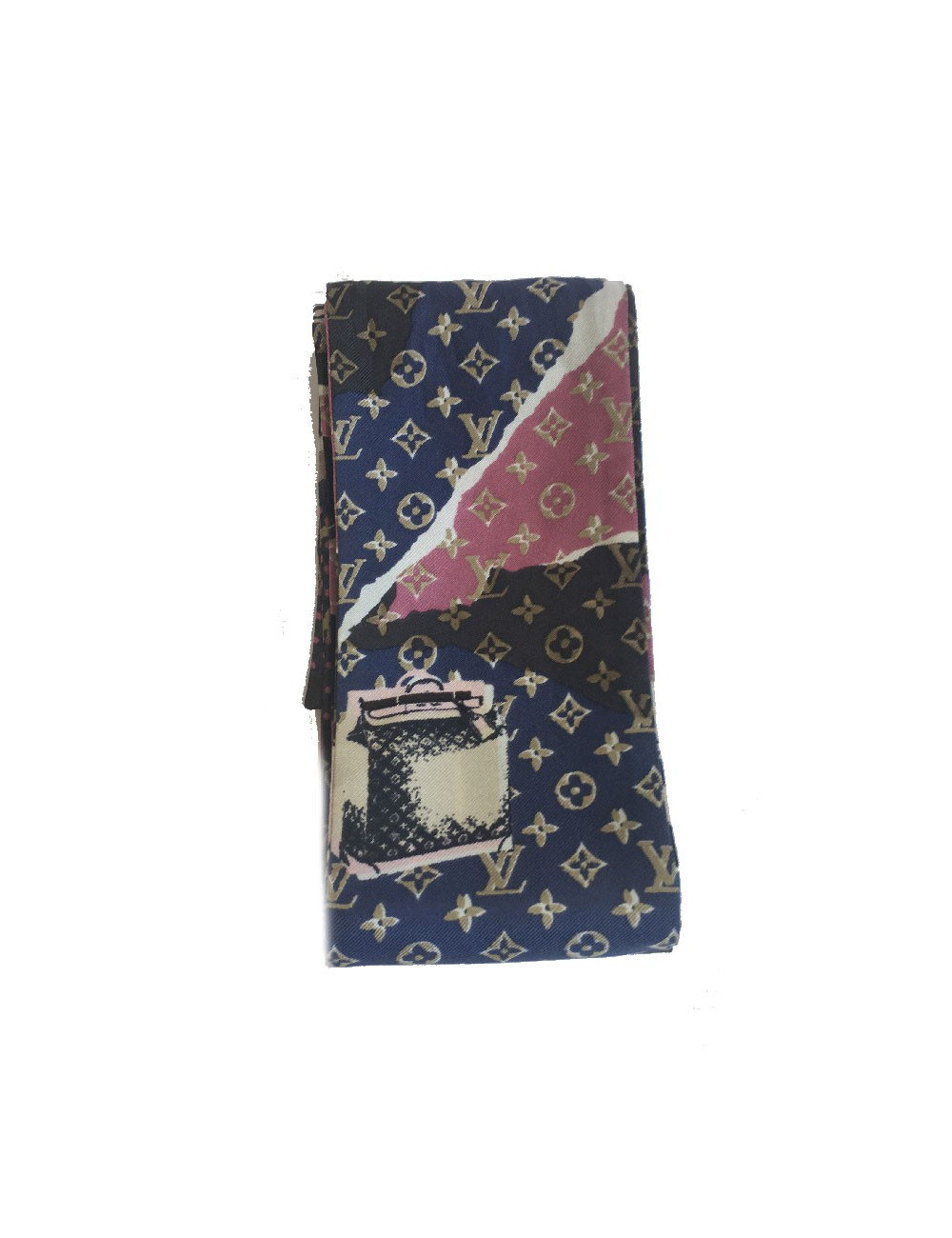 Twilly LOUIS VUITTON en soie motif LV