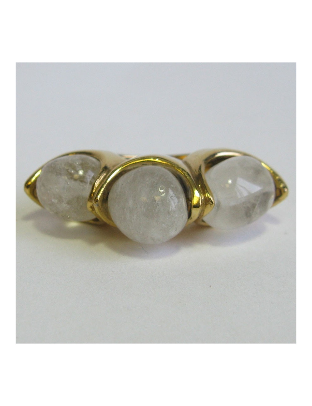 Bague T 56 GOOSSENS sertie de cristal de roche