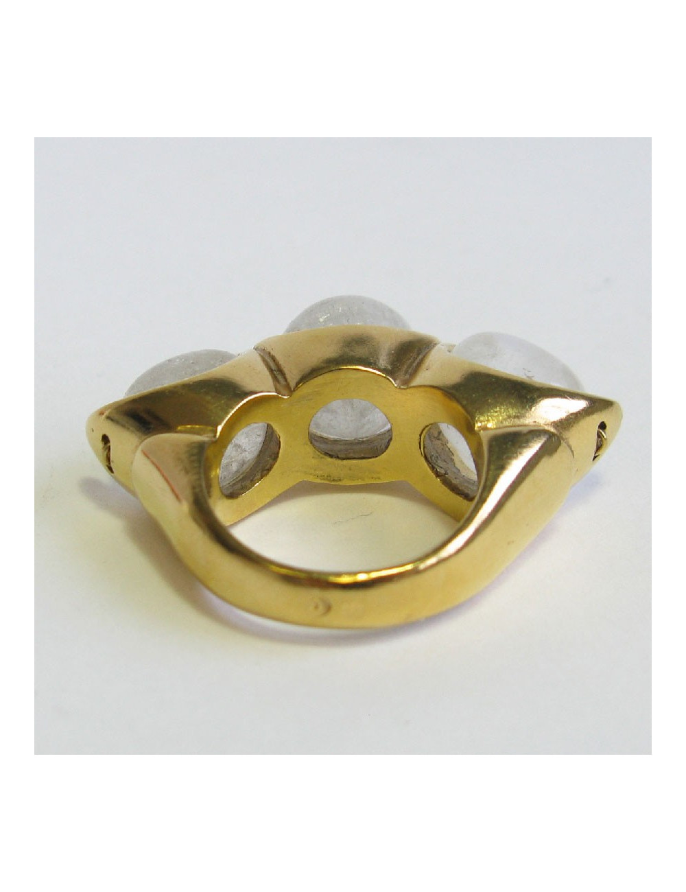 GOOSSENS ring size 56 in gilded metal set with rock crystals