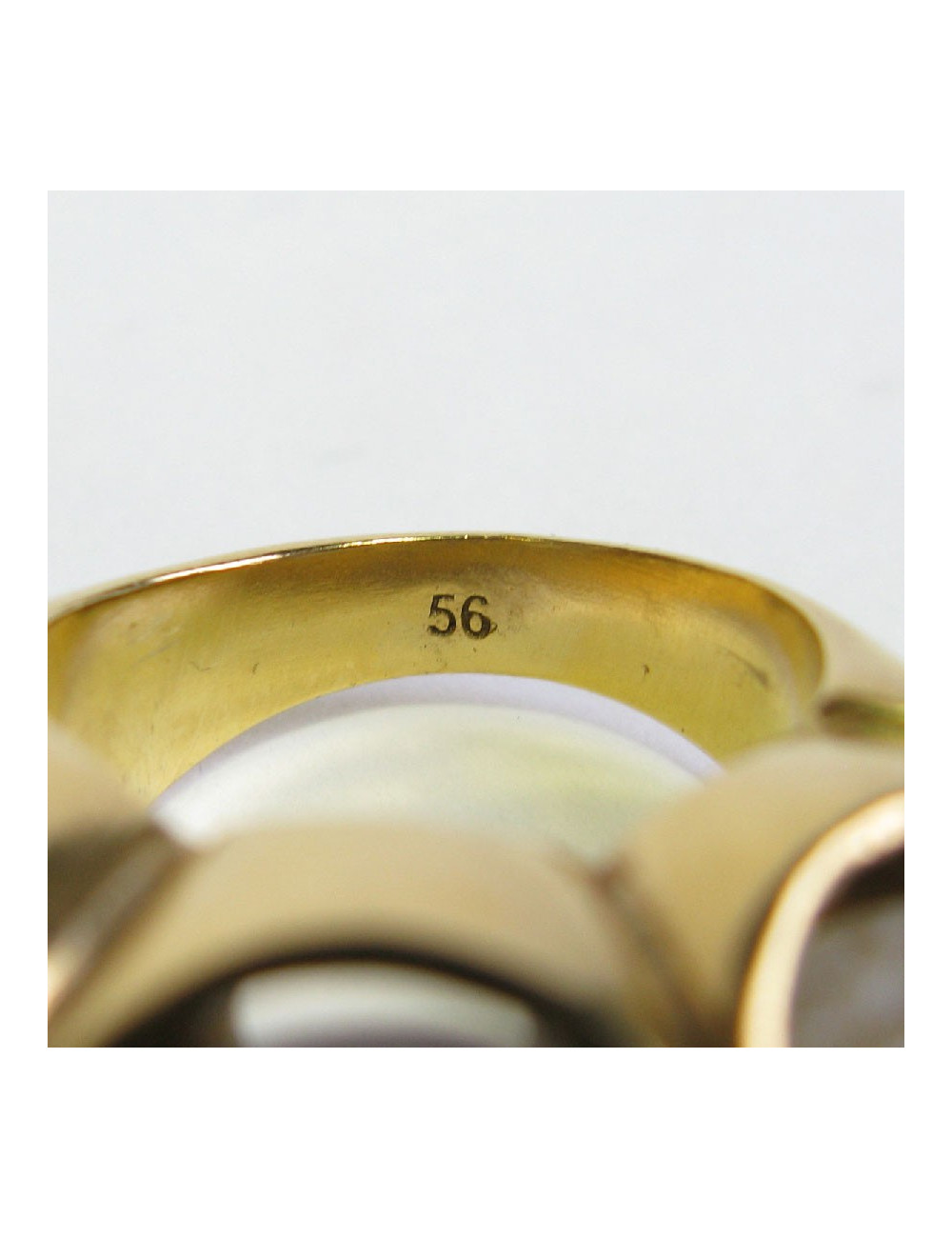 GOOSSENS ring size 56 in gilded metal set with rock crystals