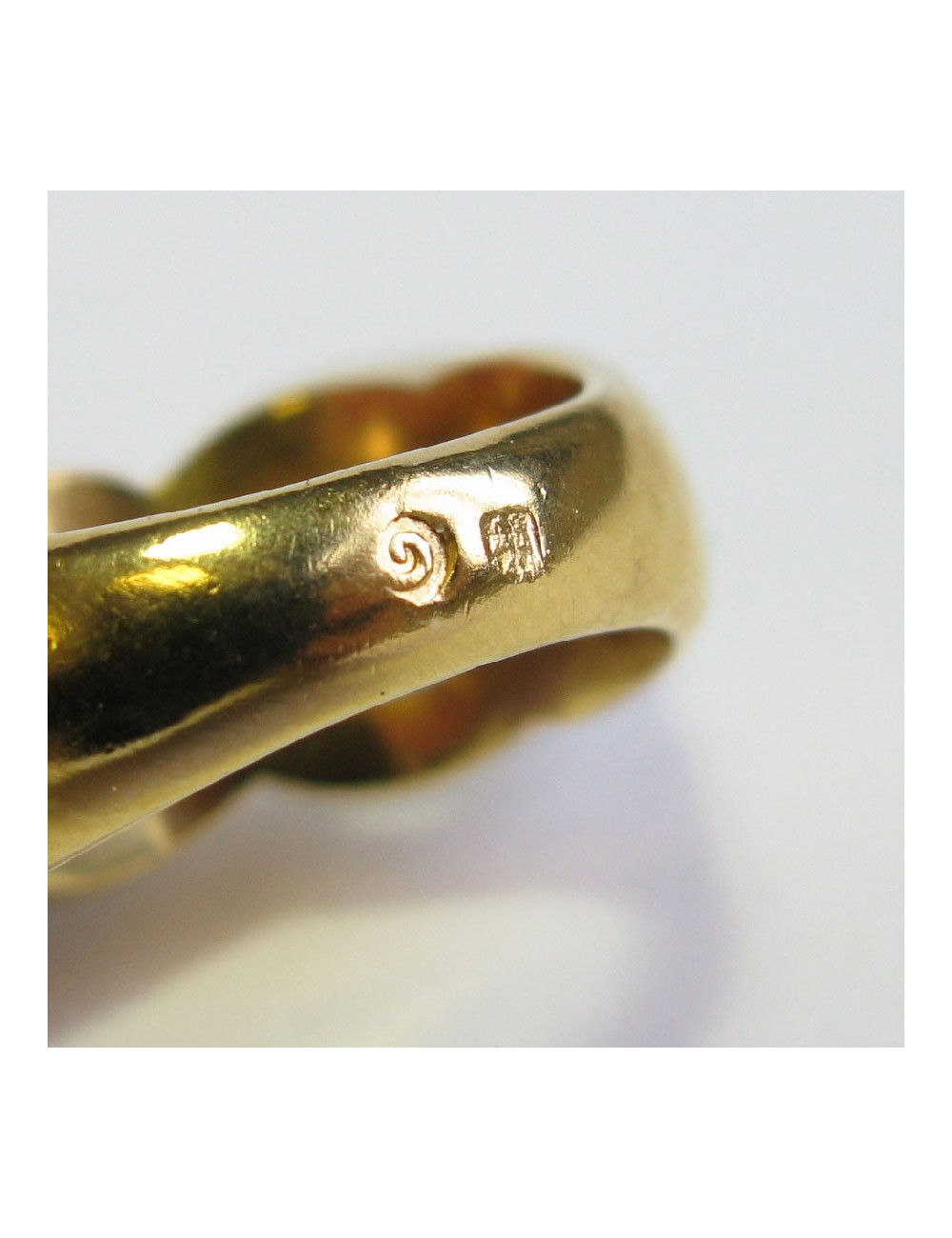 GOOSSENS ring size 56 in gilded metal set with rock crystals