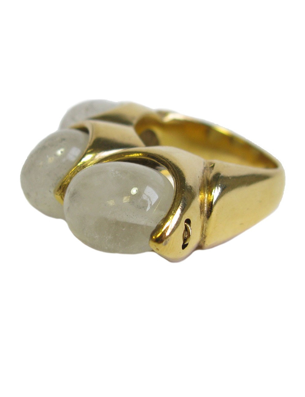 Bague T 56 GOOSSENS sertie de cristal de roche