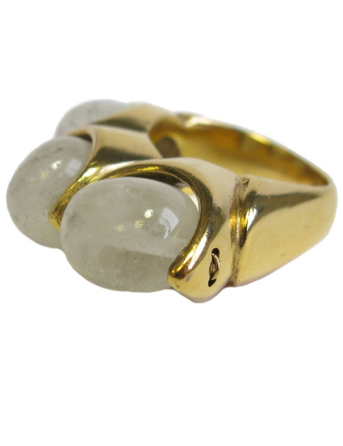 Bague T 56 GOOSSENS sertie de cristal de roche