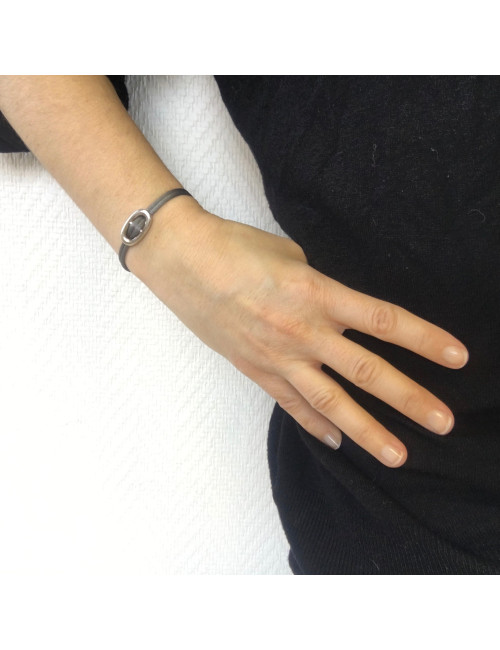 Bracelet HERMES encre marine et fils