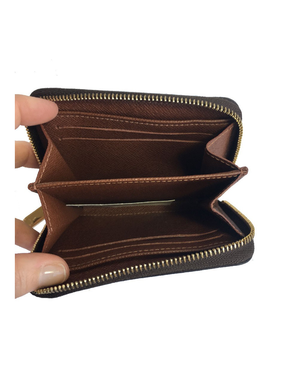  LOUIS VUITTON "Zippy" wallet in brown monogram canvas