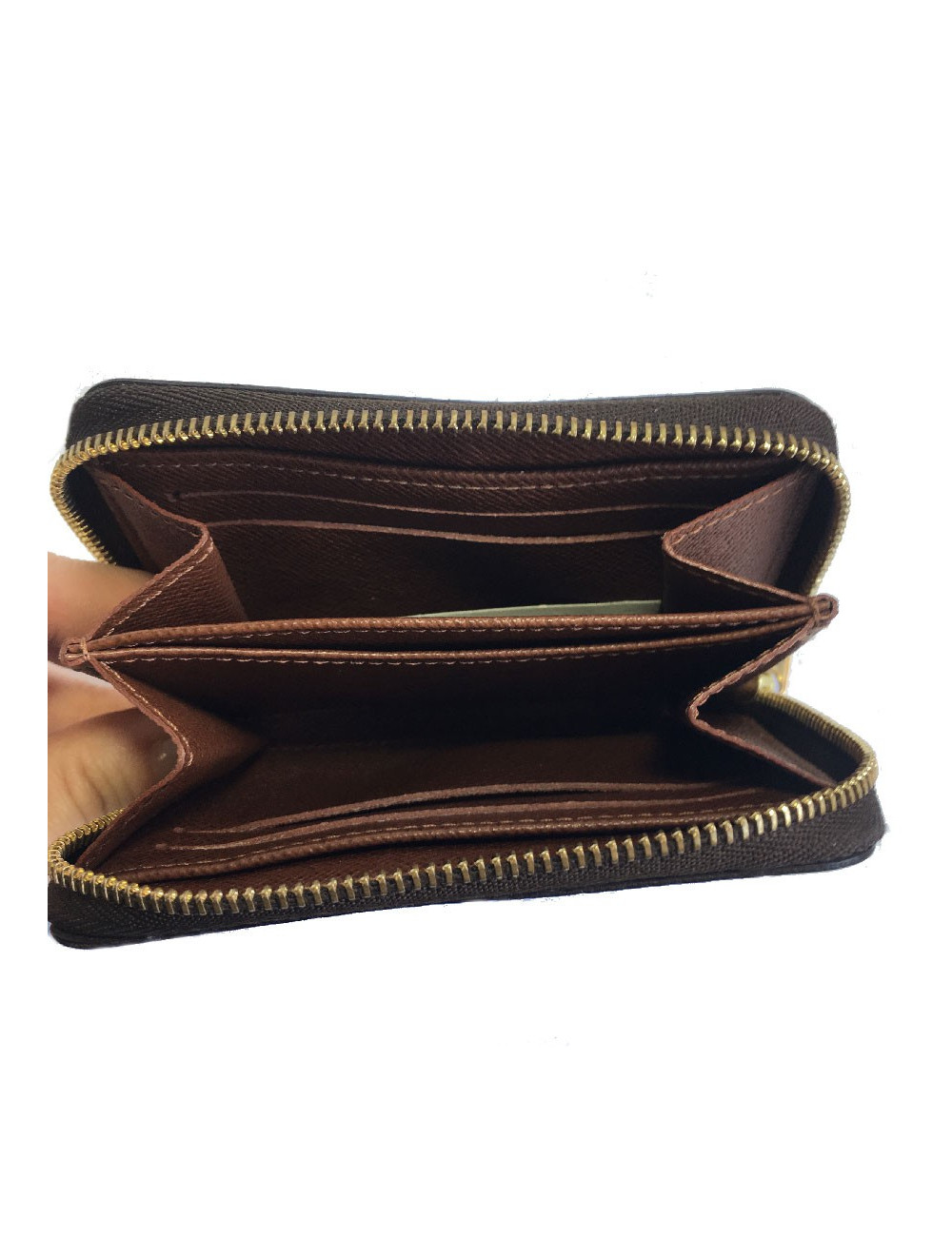  LOUIS VUITTON "Zippy" wallet in brown monogram canvas