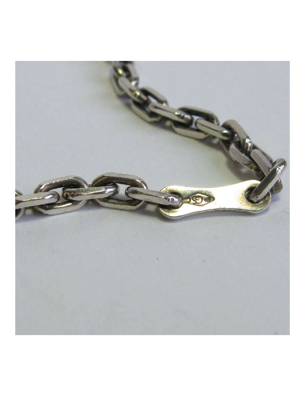 HERMES key ring leather red H apple pendant and sterling silver chain