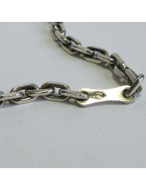 HERMES key ring leather red H apple pendant and sterling silver chain