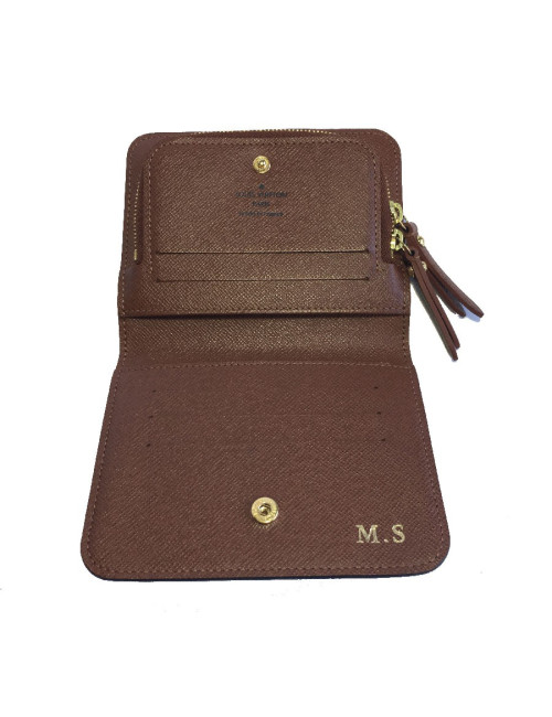 Porte-monnaie LOUIS VUITTON en toile monogram marron