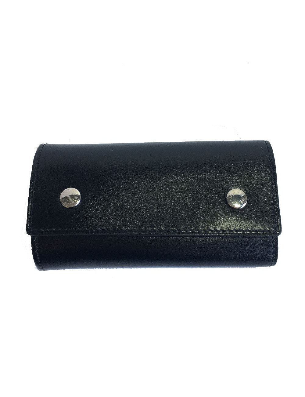 Porte-clefs HERMES en cuir box noir