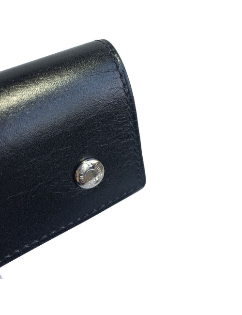HERMES Key holder in black box leather