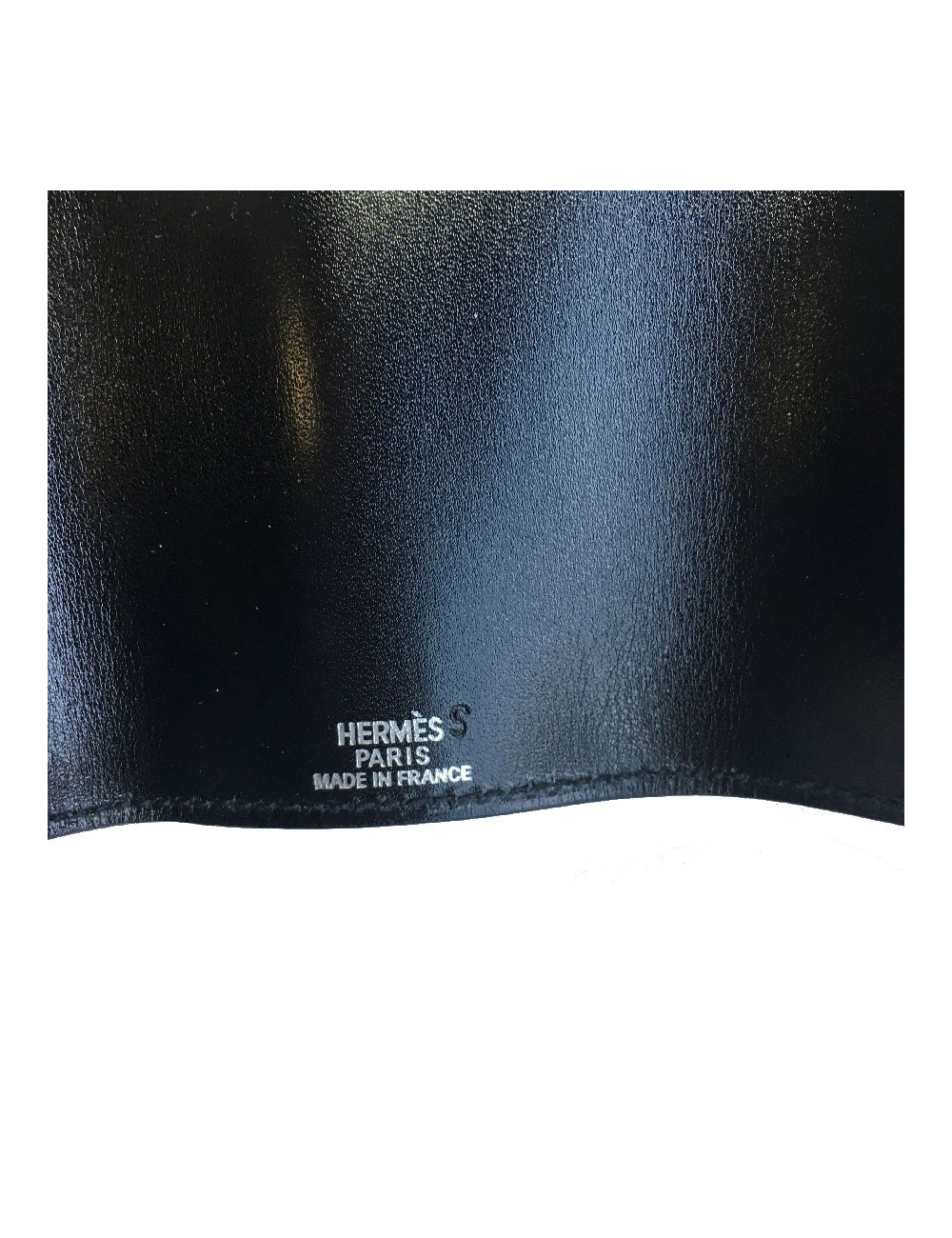 HERMES Key holder in black box leather