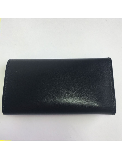 HERMES Key holder in black box leather