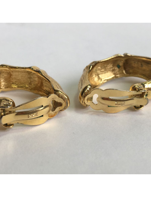 Boucles d'oreille clips YSL YVES SAINT LAURENT