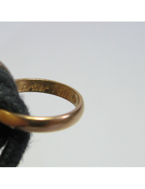 Bracelet CARTIER 'Trinity' cordon et anneaux 3 ors