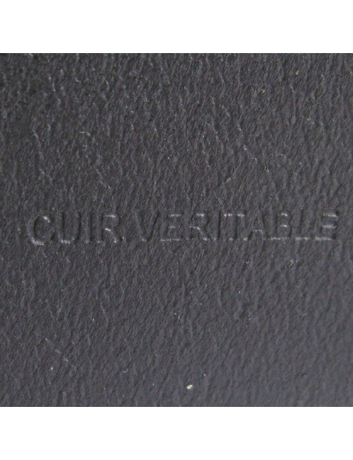 Ceinture CHANEL T 85 en cuir noir, boucle en métal or mat  CC noir