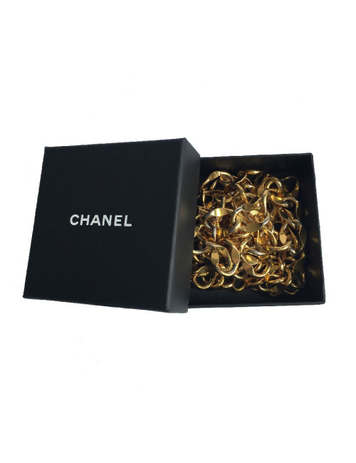 Ceinture CHANEL chaine à grosse maille dorée Vintage
