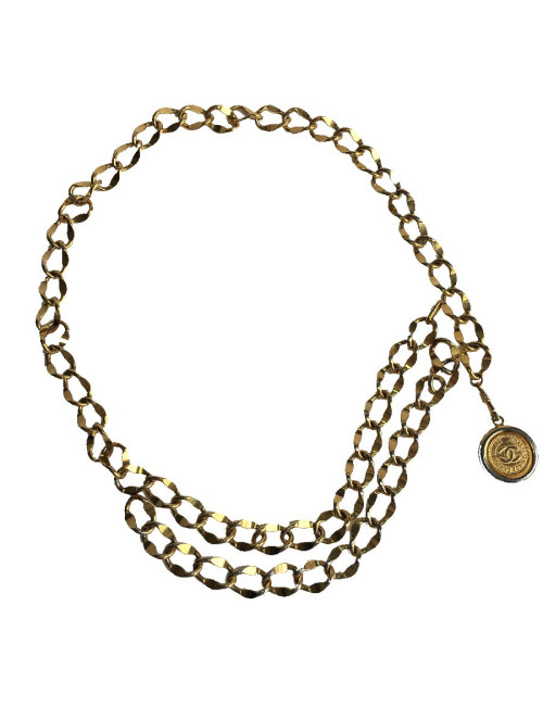CHANEL belt in gold mesh chain vintage