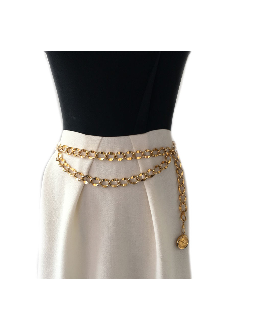 CHANEL belt in gold mesh chain vintage