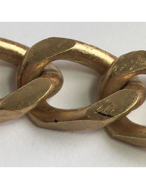 CHANEL vintage Necklace belt in matte gilded metal and pearls