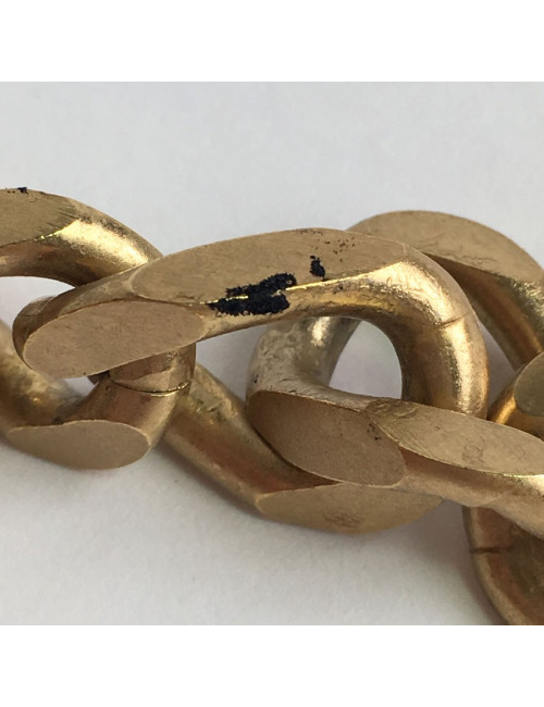 CHANEL vintage Necklace belt in matte gilded metal and pearls