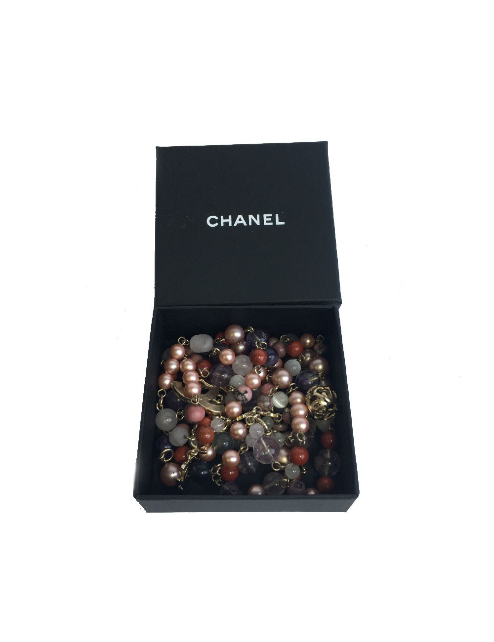 Ceinture CHANEL perles multicolores