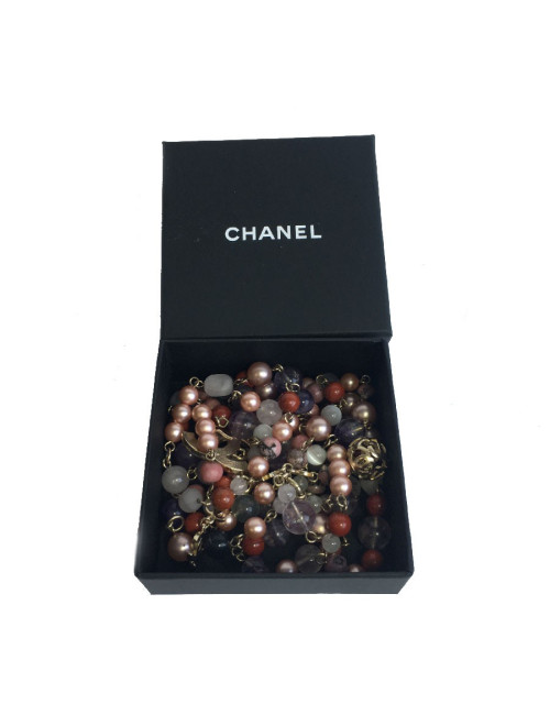 Ceinture CHANEL perles multicolores