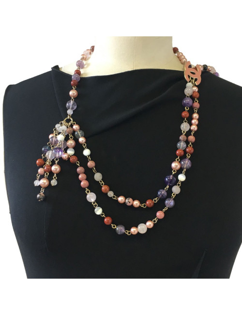 CHANEL belt in multicolored beads 