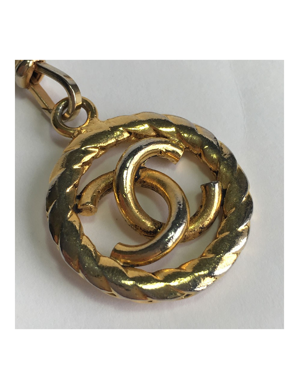 CHANEL vintage gilded metal chain belt