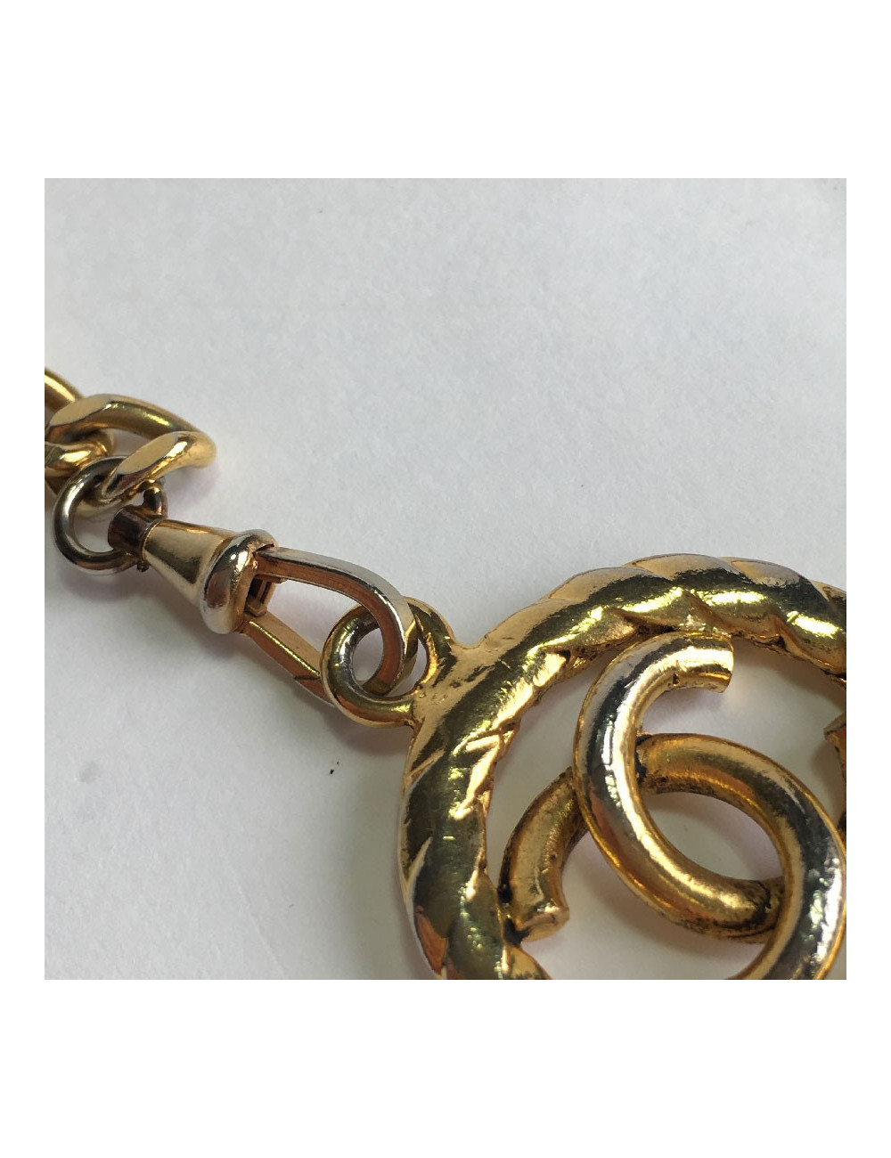 CHANEL vintage gilded metal chain belt