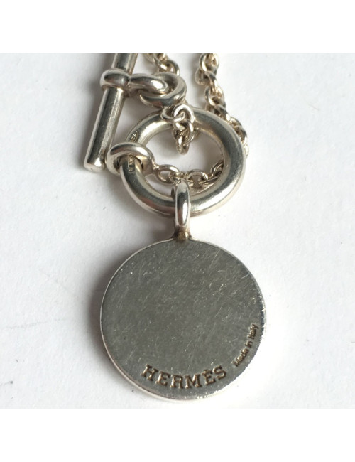 Collier HERMES  pendentif Clou de selle en argent