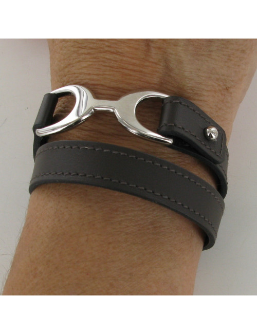 Bracelet HERMES "Baby Pavane"  double tour