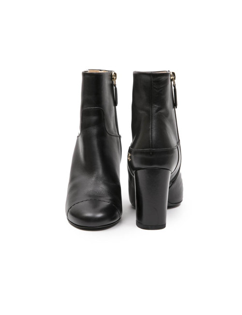 Boots T 37 CHANEL en cuir d'agneau noir