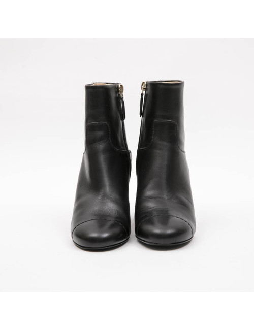 Boots T 37 CHANEL en cuir d'agneau noir